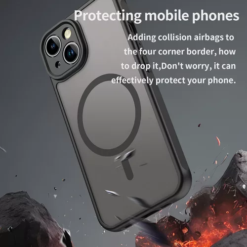 Techsuit - HaloFrost II MagSafe tok - iPhone 13 - Fekete