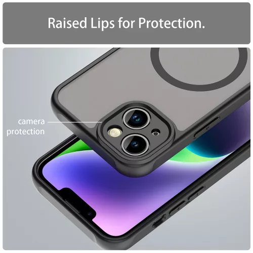 Techsuit - HaloFrost II MagSafe tok - iPhone 13 - Fekete