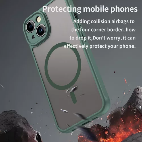 Techsuit - HaloFrost II MagSafe tok - iPhone 13 - Zöld