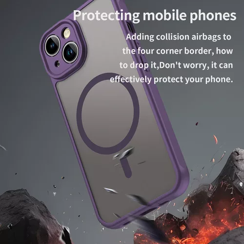 Techsuit - HaloFrost II MagSafe tok - iPhone 13 - Lila