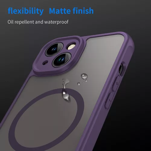 Techsuit - HaloFrost II MagSafe tok - iPhone 13 - Lila