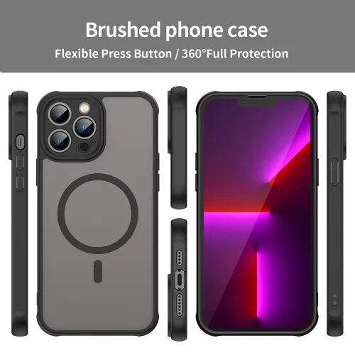 Techsuit - HaloFrost II MagSafe tok - iPhone 13 Pro - Fekete