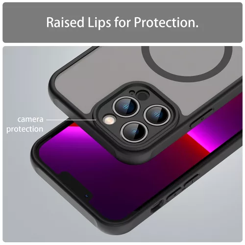 Techsuit - HaloFrost II MagSafe tok - iPhone 13 Pro - Fekete