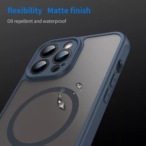 Techsuit - HaloFrost II MagSafe tok - iPhone 13 Pro - Sötétkék