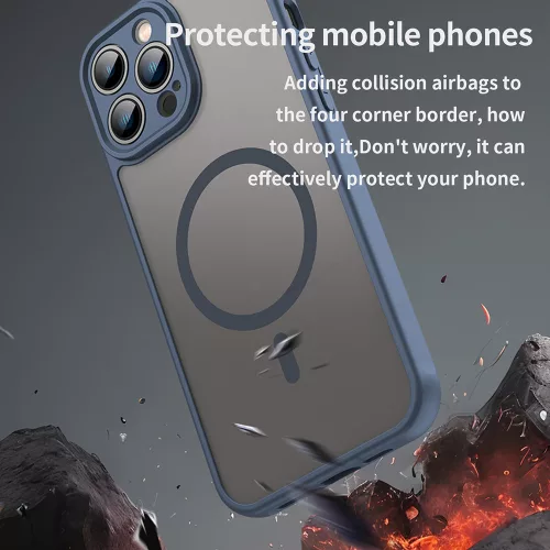 Techsuit - HaloFrost II MagSafe tok - iPhone 13 Pro - Sötétkék