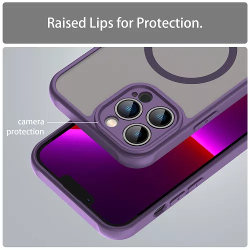 Techsuit - HaloFrost II MagSafe tok - iPhone 13 Pro - Lila