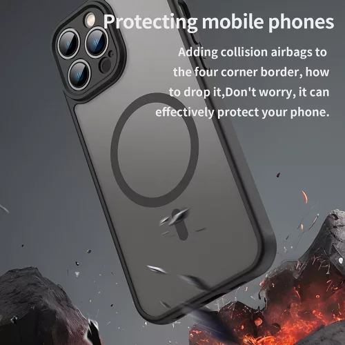 Techsuit - HaloFrost II MagSafe tok - iPhone 13 Pro Max - Fekete