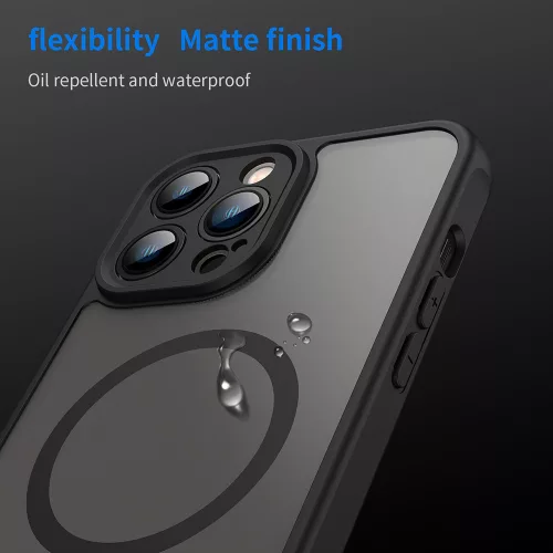 Techsuit - HaloFrost II MagSafe tok - iPhone 13 Pro Max - Fekete