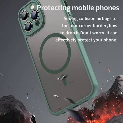 Techsuit - HaloFrost II MagSafe tok - iPhone 13 Pro Max - Zöld