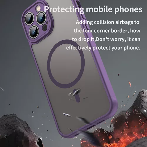 Techsuit - HaloFrost II MagSafe tok - iPhone 13 Pro Max - Lila
