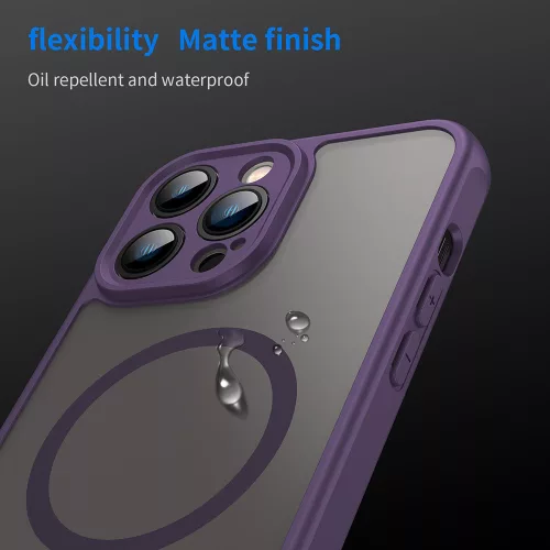 Techsuit - HaloFrost II MagSafe tok - iPhone 13 Pro Max - Lila