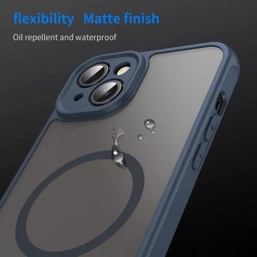 Techsuit - HaloFrost II MagSafe tok - iPhone 14 - Sötétkék