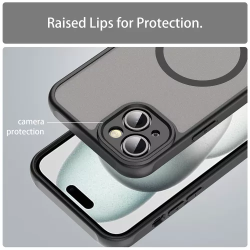 Techsuit - HaloFrost II MagSafe tok - iPhone 14 Plus - Fekete