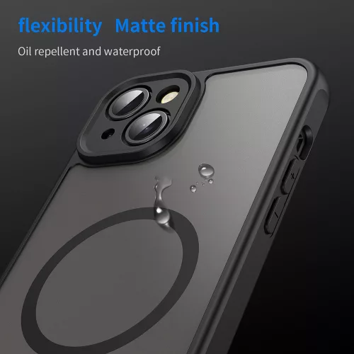 Techsuit - HaloFrost II MagSafe tok - iPhone 14 Plus - Fekete