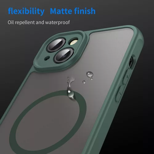 Techsuit - HaloFrost II MagSafe tok - iPhone 14 Plus - Zöld