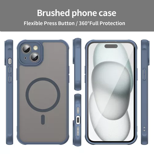 Techsuit - HaloFrost II MagSafe tok - iPhone 14 Plus - Sötétkék