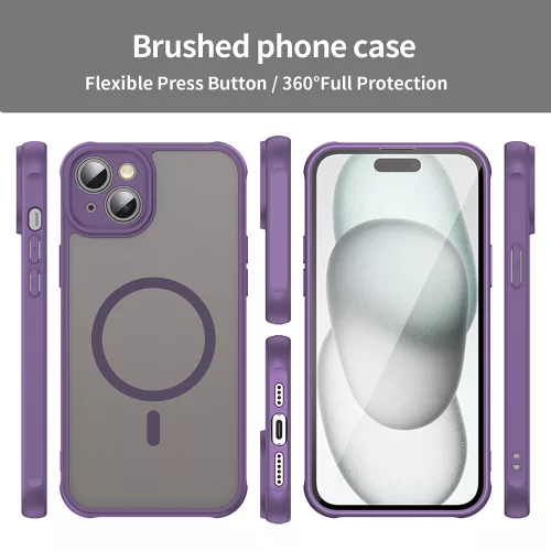 Techsuit - HaloFrost II MagSafe tok - iPhone 14 Plus - Lila