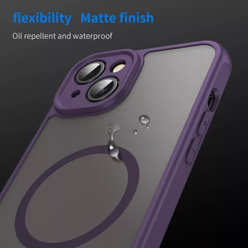 Techsuit - HaloFrost II MagSafe tok - iPhone 14 Plus - Lila