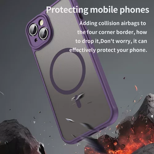 Techsuit - HaloFrost II MagSafe tok - iPhone 14 Plus - Lila