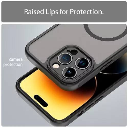 Techsuit - HaloFrost II MagSafe tok - iPhone 14 Pro - Fekete