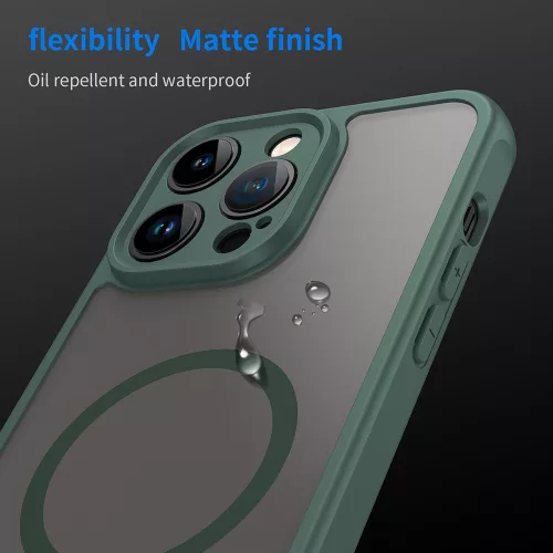 Techsuit - HaloFrost II MagSafe tok - iPhone 14 Pro - Zöld