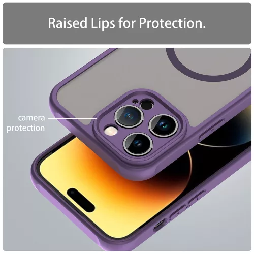 Techsuit - HaloFrost II MagSafe tok - iPhone 14 Pro - Lila
