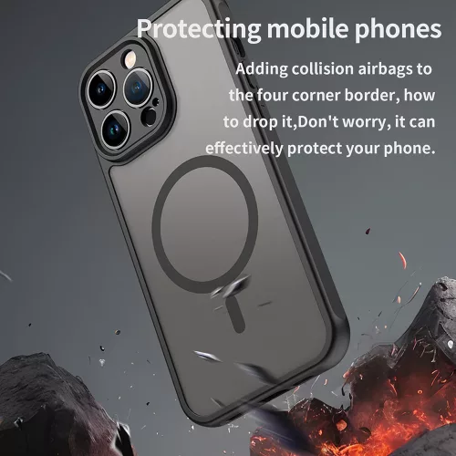 Techsuit - HaloFrost II MagSafe tok - iPhone 14 Pro Max - Fekete