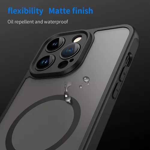 Techsuit - HaloFrost II MagSafe tok - iPhone 14 Pro Max - Fekete