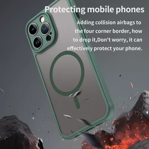 Techsuit - HaloFrost II MagSafe tok - iPhone 14 Pro Max - Zöld