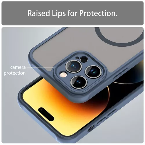 Techsuit - HaloFrost II MagSafe tok - iPhone 14 Pro Max - Sötétkék
