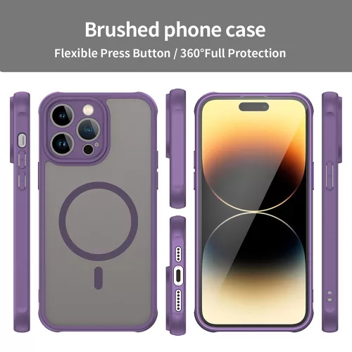 Techsuit - HaloFrost II MagSafe tok - iPhone 14 Pro Max - Lila