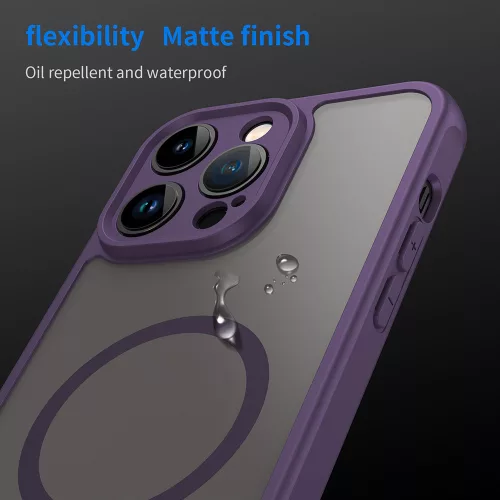 Techsuit - HaloFrost II MagSafe tok - iPhone 14 Pro Max - Lila