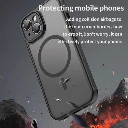 Techsuit - HaloFrost II MagSafe tok - iPhone 15 - Fekete