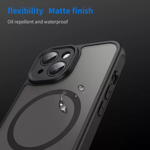 Techsuit - HaloFrost II MagSafe tok - iPhone 15 - Fekete