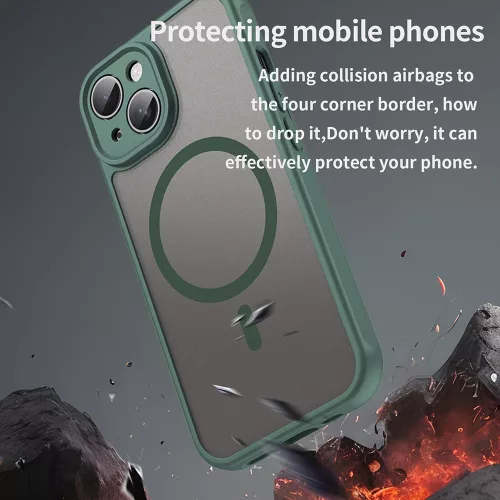 Techsuit - HaloFrost II MagSafe tok - iPhone 15 - Zöld