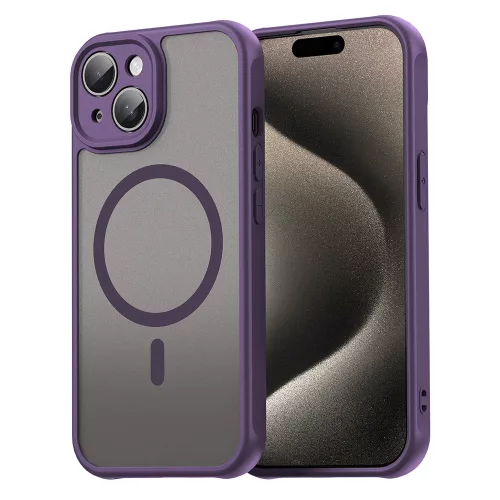 Techsuit - HaloFrost II MagSafe tok - iPhone 15 - Lila