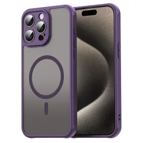 Techsuit - HaloFrost II MagSafe tok - iPhone 15 Pro - Lila