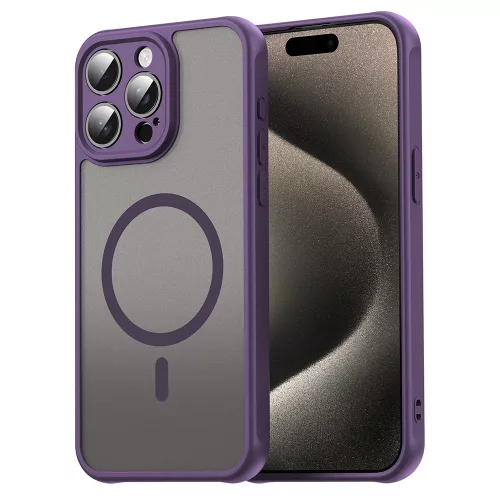 Techsuit - HaloFrost II MagSafe tok - iPhone 15 Pro - Lila