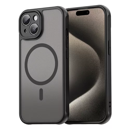 Techsuit - HaloFrost II MagSafe tok - iPhone 15 Plus - Fekete