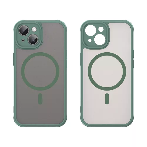 Techsuit - HaloFrost II MagSafe tok - iPhone 15 Plus - Zöld