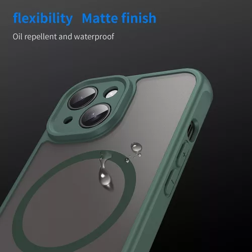 Techsuit - HaloFrost II MagSafe tok - iPhone 15 Plus - Zöld