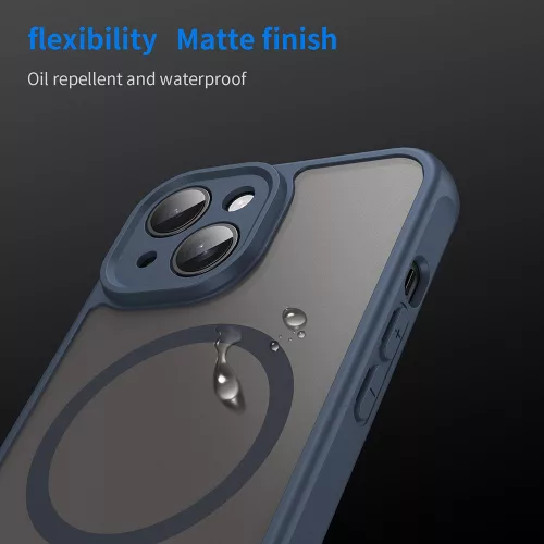 Techsuit - HaloFrost II MagSafe tok - iPhone 15 Plus - Sötétkék