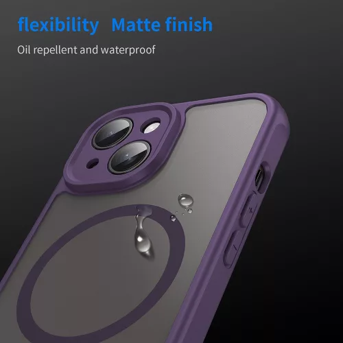 Techsuit - HaloFrost II MagSafe tok - iPhone 15 Plus - Lila