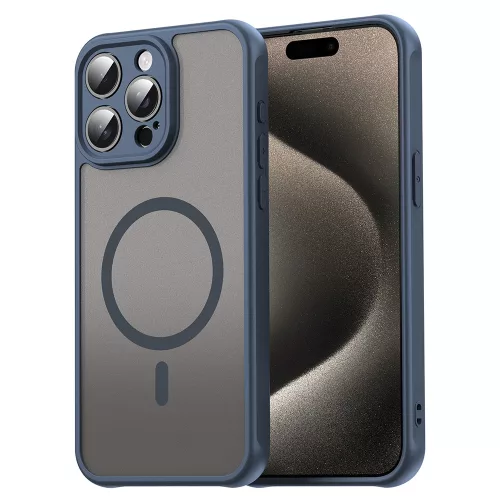 Techsuit - HaloFrost II MagSafe tok - iPhone 15 Pro Max - Sötétkék