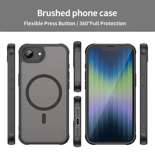 Techsuit - HaloFrost II MagSafe tok - iPhone 16e / iPhone 17e - Fekete