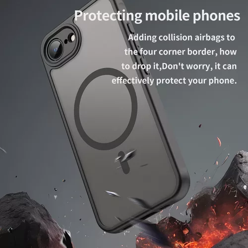 Techsuit - HaloFrost II MagSafe tok - iPhone 16e / iPhone 17e - Fekete