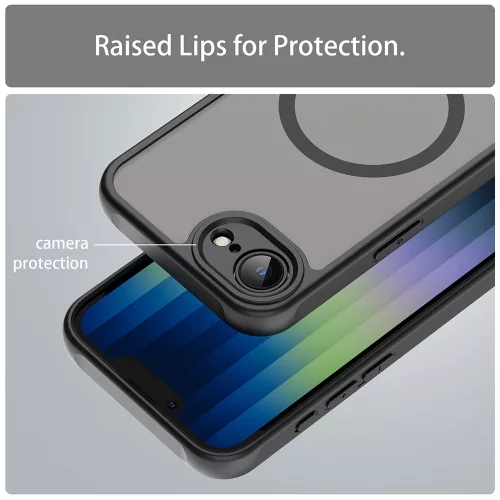 Techsuit - HaloFrost II MagSafe tok - iPhone 16e / iPhone 17e - Fekete