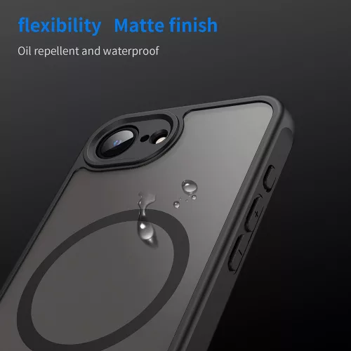 Techsuit - HaloFrost II MagSafe tok - iPhone 16e / iPhone 17e - Fekete