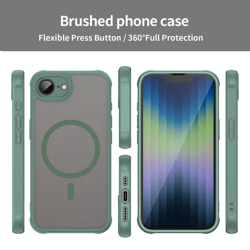 Techsuit - HaloFrost II MagSafe tok - iPhone 16e / iPhone 17e - Zöld