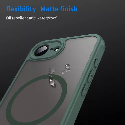 Techsuit - HaloFrost II MagSafe tok - iPhone 16e / iPhone 17e - Zöld